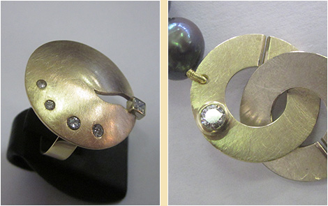 Goldring und Goldschließe